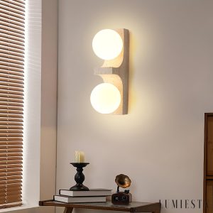 Vesuvia - Lampa wisząca trawertynowa, żółta, do salonu, Ø7 x 23/50 cm