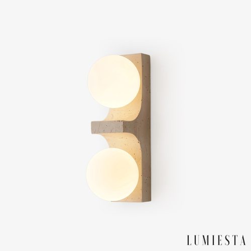 Vesuvia - Lampa wisząca trawertynowa, żółta, do salonu, Ø7 x 23/50 cm