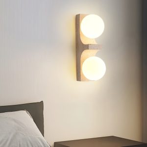 Vesuvia - Lampa wisząca trawertynowa, żółta, do salonu, Ø7 x 23/50 cm