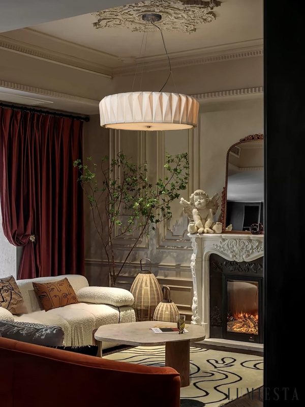 Volcaria - Lampa wisząca nowoczesna, chrom i biała do salonu, Ø55/75/103 cm