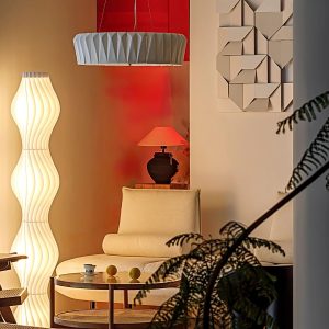 Volcaria - Lampa wisząca nowoczesna, chrom i biała do salonu, Ø55/75/103 cm