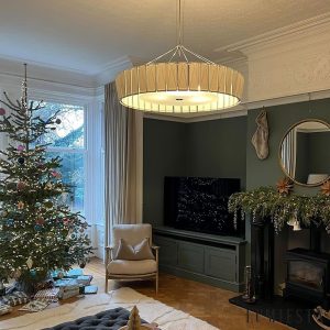 Volcaria - Lampa wisząca nowoczesna, chrom i biała do salonu, Ø55/75/103 cm