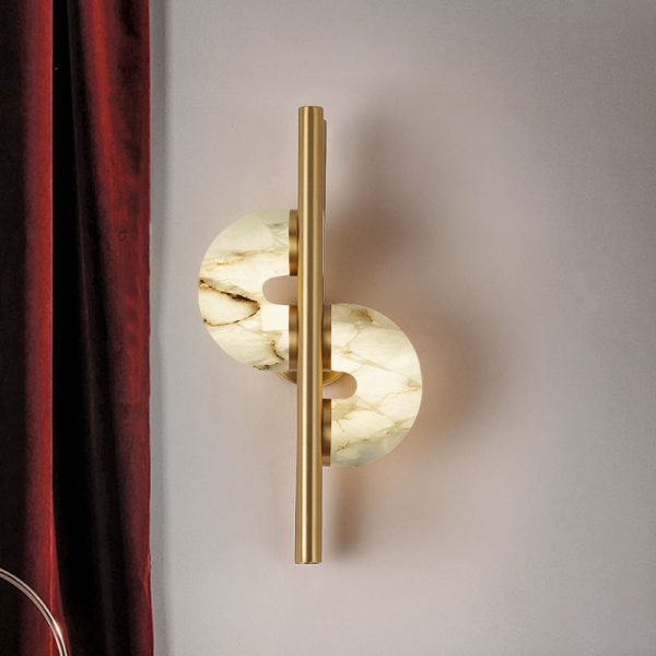 Dolly - Alabaster - lampa ścienna alabaster+metal 40/60cm