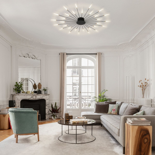 Dunep - Żyrandol nordycki do salonu wielogłowicowy