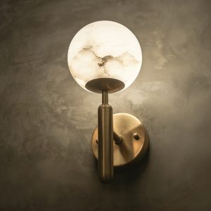 Orbis - Lampa ścienna Alabaster złota elegancja 15cm x 35cm