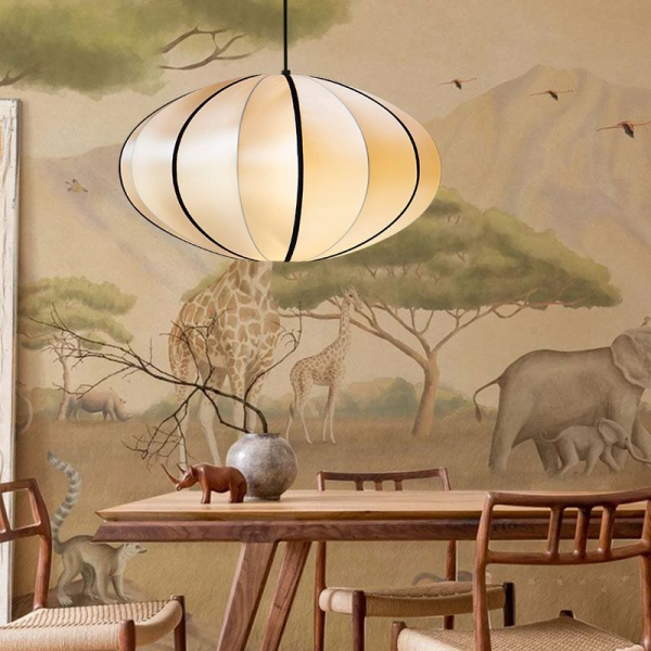 O1CN01QS41Gq1oqv2F954eD_2218126465277-0-cib.png Aria - Lampa wisząca bąbelkowa z tkaniny biało-czarna/brązowo-czarna, Ø40/50/60cm