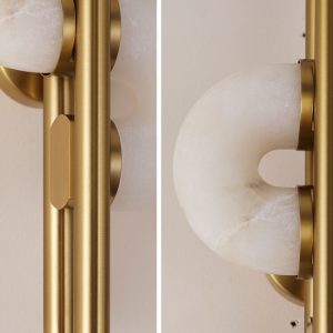 Dolly - Alabaster - lampa ścienna alabaster+metal 40/60cm