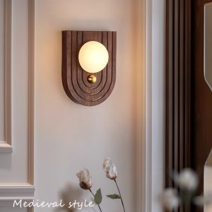 Lampa ścienna Alabaster Odis okrągła styl industrialny