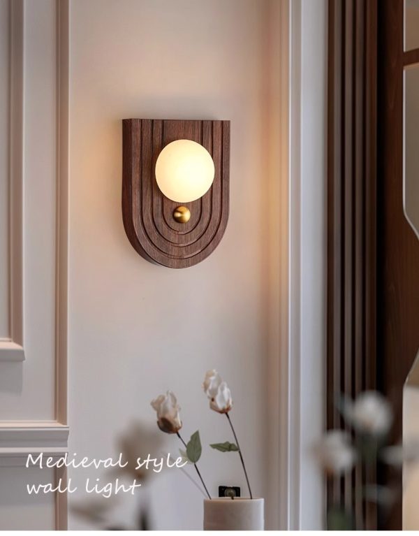 Lampa ścienna Alabaster Odis okrągła styl industrialny