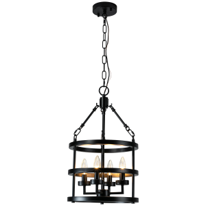 Ross - Lampa wisząca metalowa koło wozu w stylu wiejskim