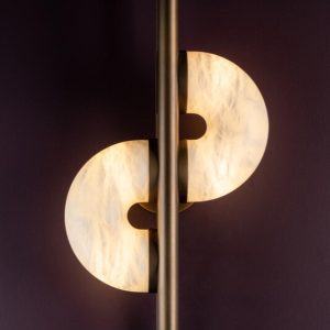 Dolly - Alabaster - lampa ścienna alabaster+metal 40/60cm