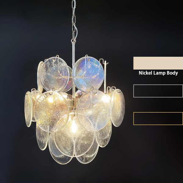 Vintage-Murano-Iridescent-Glass-Chandelier-Vidirlighting1_1.jpg Lampa wisząca Vintage Murano z irydyzującym szkłem 45cm