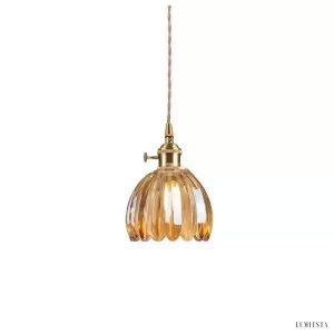 Lampa wisząca w kształcie kwiatu inspirowana japonią