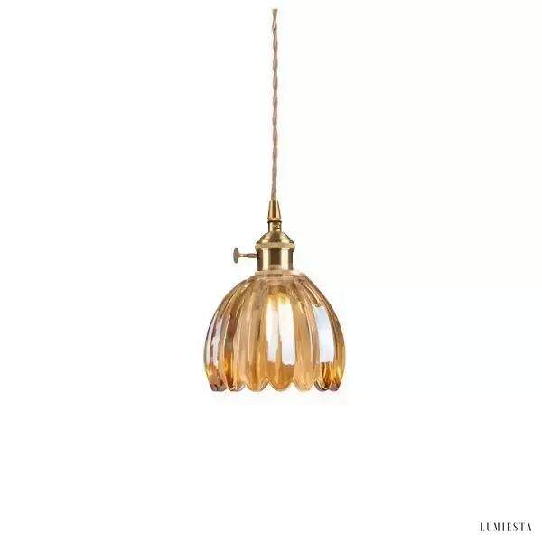 Lampa wisząca w kształcie kwiatu inspirowana japonią