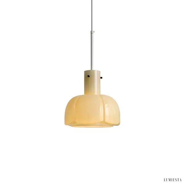 Szklana lampa wisząca Flower Bud w stylu średniowiecznym