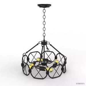 Rustykalna lampa wisząca Cage metalowa do wnętrz