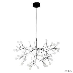 Foglia - Nowoczesny żyrandol z ruchomymi białymi liśćmi w stylu skandynawskim