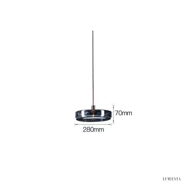 Ciemnoniebieska szklana lampa wisząca nowoczesny design