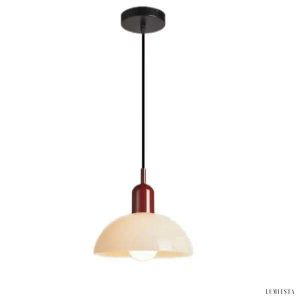 Witrażowa lampa wisząca Bauhaus w minimalistycznym stylu