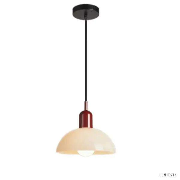 Witrażowa lampa wisząca Bauhaus w minimalistycznym stylu