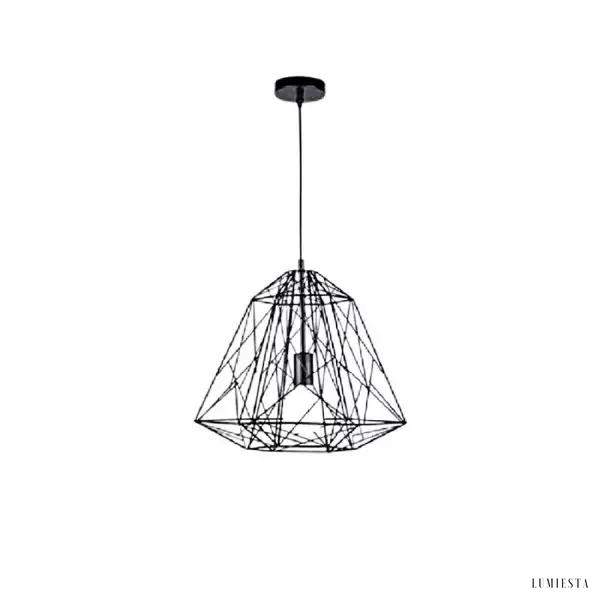 Wisząca lampa z klatką w stylu retro