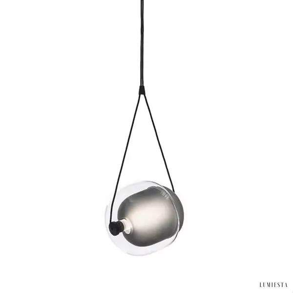 Lampa wisząca Api z szkła w kształcie komórki roślinnej