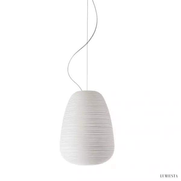 Lampa Wisząca z Dmuchanego Szkła w Kształcie Okrągłym