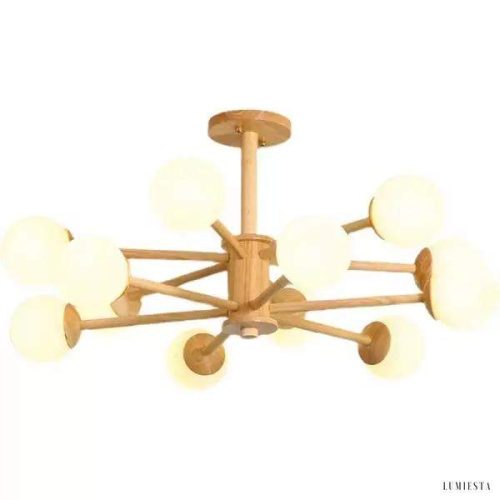 Lampa sufitowa Origin w drewnianym stylu molekularnym