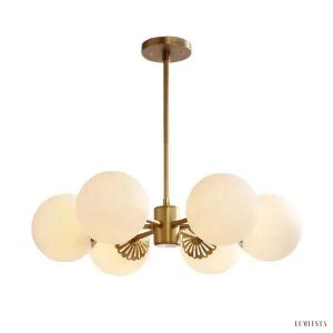 Lampa sufitowa Karia żyrandol z opalowymi kulami