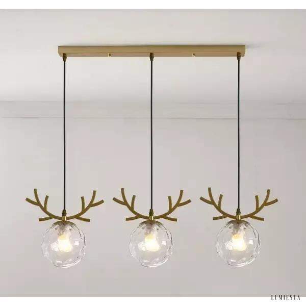 Lampa sufitowa Nordic z trzema kulami w stylu skandynawskim