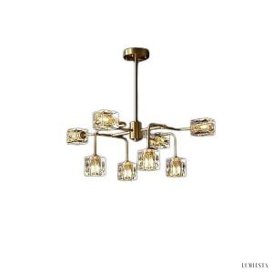 Lampa sufitowa kryształowa w stylu minimalistycznym