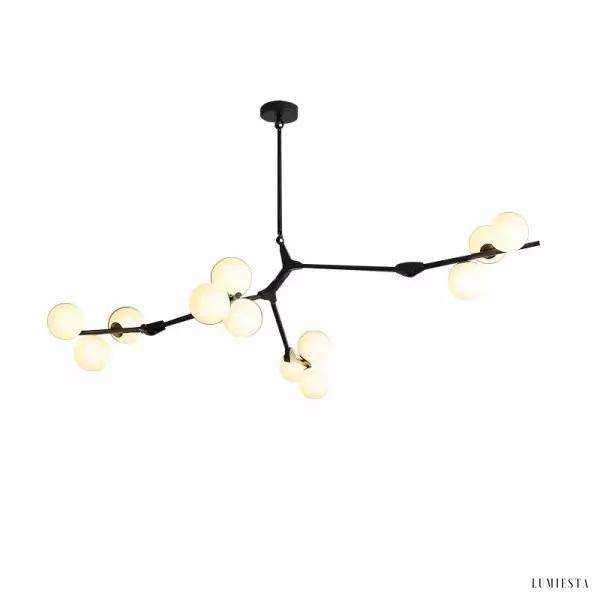 Nowoczesna lampa wisząca w stylu skandynawskim 12 głowic