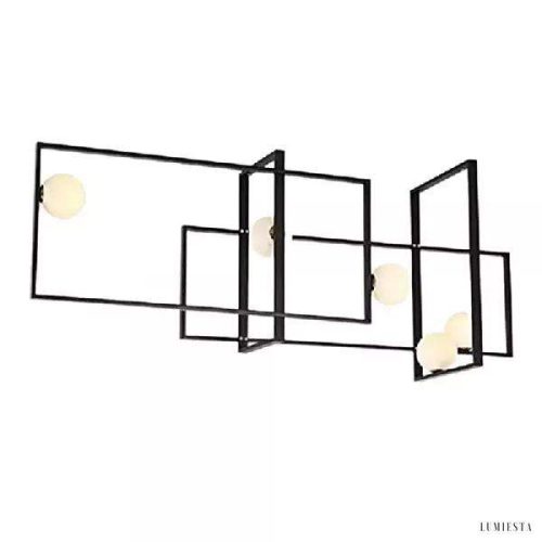 Lampa sufitowa Mondrian z geometrycznym designem i szkłem