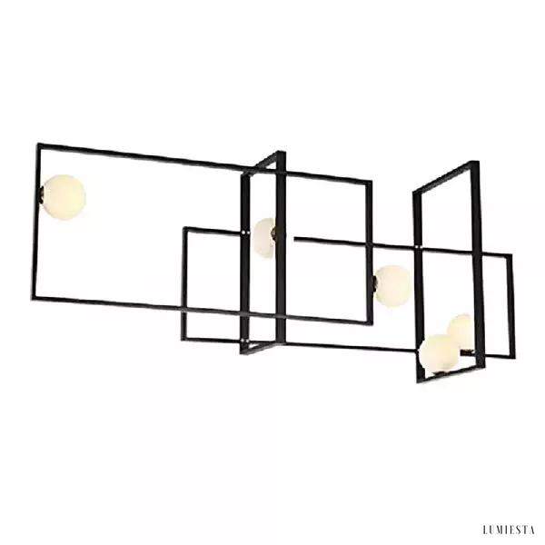Lampa sufitowa Mondrian z geometrycznym designem i szkłem