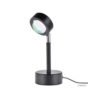 Lampa stołowa Sunset metalowa z efektem tęczy i zachodu słońca