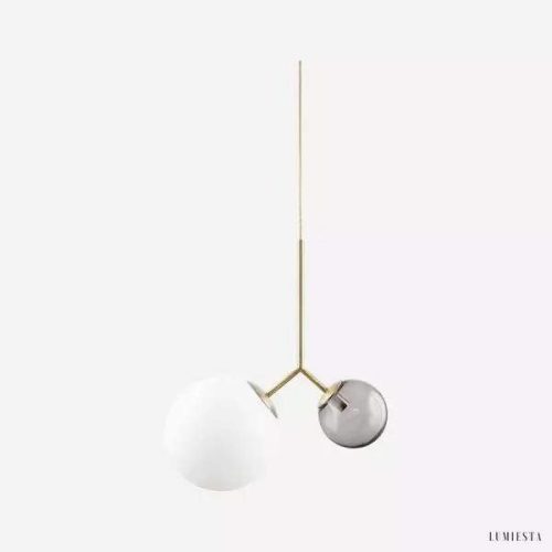 Lampa wisząca Twice w asymetrycznym stylu z kulami