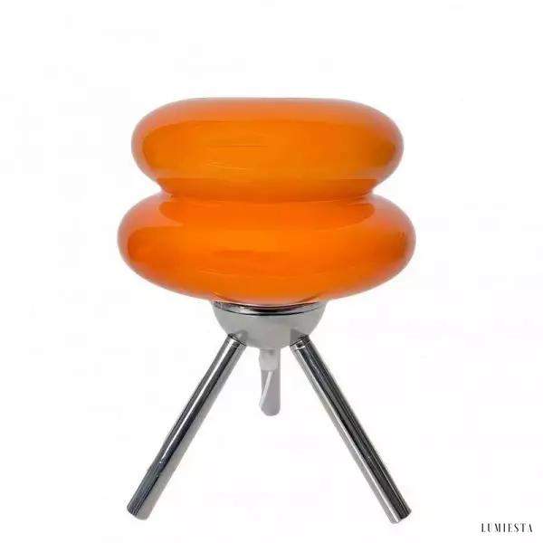 Lampa stołowa Bauhaus z szklanym kloszem na trójnogu