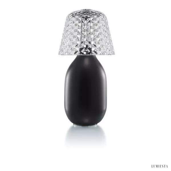 Lampa stołowa Candy Light z kryształowym kloszem elegancka