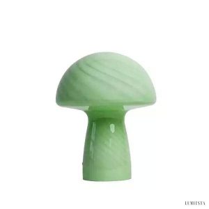 Nowoczesna lampa stołowa w kształcie grzyba z kolorowym kloszem