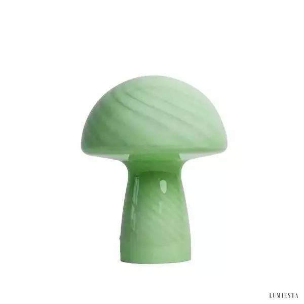 Nowoczesna lampa stołowa w kształcie grzyba z kolorowym kloszem