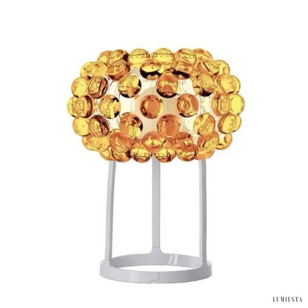 Lampa stołowa Caboche w stylu glamour z przezroczystym kloszem