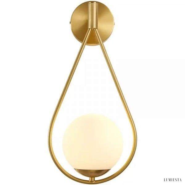 Lampa ścienna w kształcie kropli gwiazdy lub rogów mosiężna