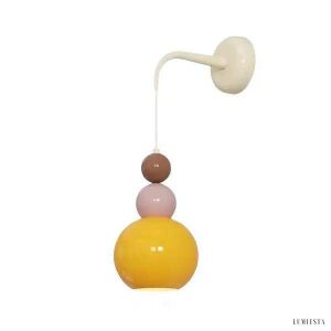 Lampa ścienna w stylu francuskim kula lodowa kolorowa