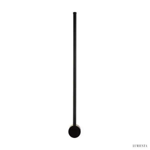 Nowoczesna czarna liniowa lampa LED naścienna do wnętrz