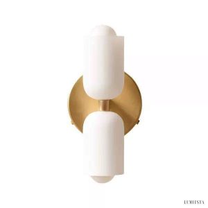 Lampy ścienne Nordyckie szklane dwugłowe w stylu minimalistycznym