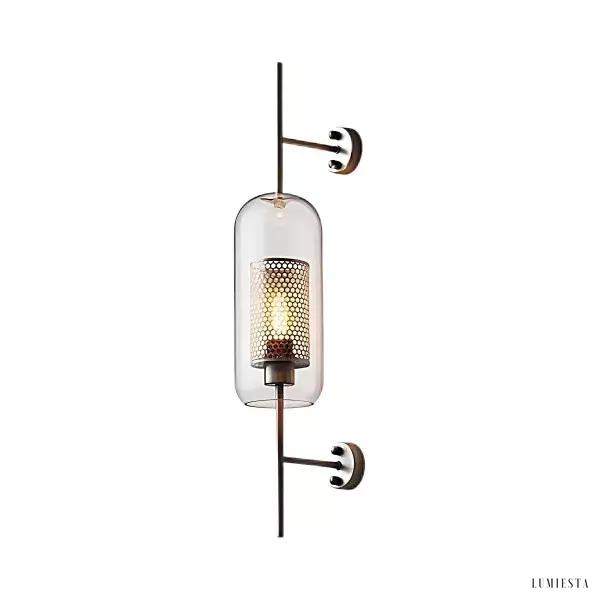 Lampa Ścienna Chiswick Glass Stylowa Szklana Kapsułka