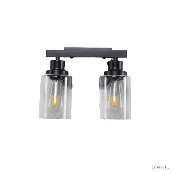 Podwójna lampa ścienna szklana w stylu nowoczesnym