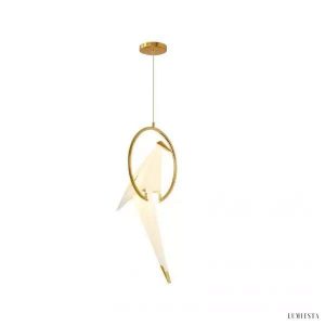 Żyrandol Birdy w stylu rzeźbiarskim z akrylu