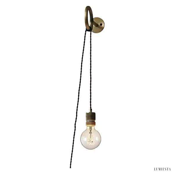 Minimalistyczna lampa ścienna Loop z gniazdkiem E27