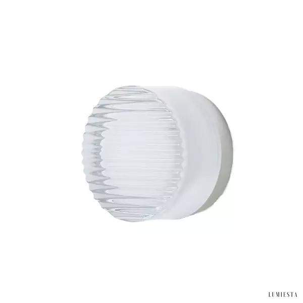 Nowoczesna lampa ścienna sufitowa Crisp z falistym wzorem